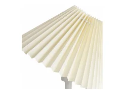 Abajur de mesa 35 cm com efeito madeira branco creme 03_0007403