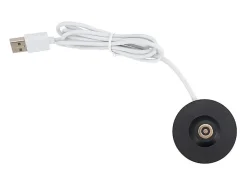 Abajur recarregável Zafferano Angelina - sem fio, cabeça ajustável, controle de toque, design moderno para ambientes internos - cor cinza claro