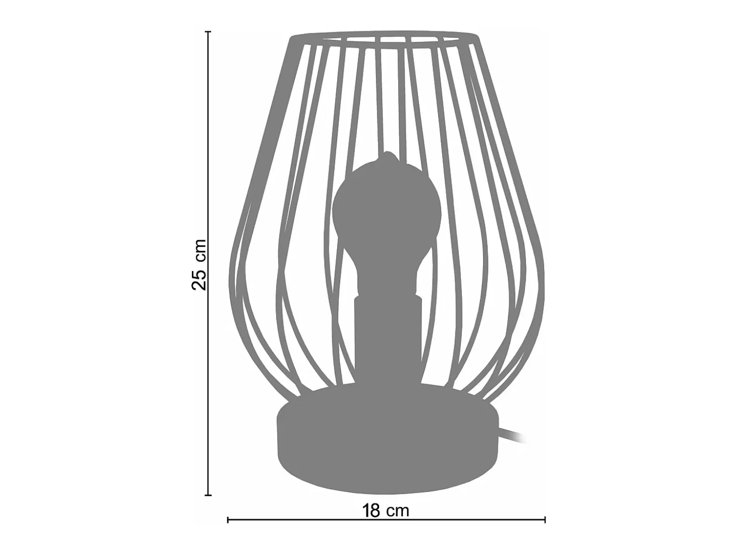 Abajur TOSEL BOIS BOULE lâmpada decorativa globo natural D11 x H21 cm