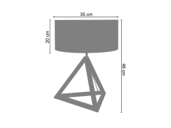 Abajur TOSEL BOIS CONE lâmpada decorativa cônico natural D11 x H18,5 cm