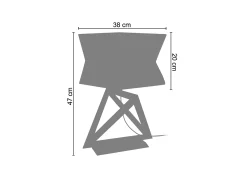 Abajur TOSEL BOIS CONE lâmpada decorativa cônico Verde D11 x H18,5 cm