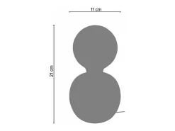 Abajur TOSEL BOIS CONE LT2 lâmpada decorativa cônico castanho D11 x H18,5 cm