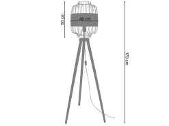 Abajur TOSEL CYLINDRIQUE 60 tecido cilindro vermelho D60 x H20 cm