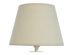 Abajur TOSEL LUSA tecido geométrico vermelho D18 x H29 cm