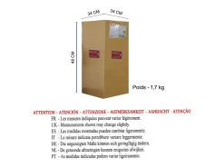 Abajur TOSEL MIKELLI tecido coluna tambor D22 x H49 cm