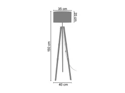Abajur TOSEL TAMBOUR S 30 tecido tambor Verde D30 x H18 cm