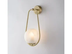 Afrodite - 1 luminária de parede em ferro bronzeado com esfera dm.14.16 - P.19 - BL286-AP1-BRZ
