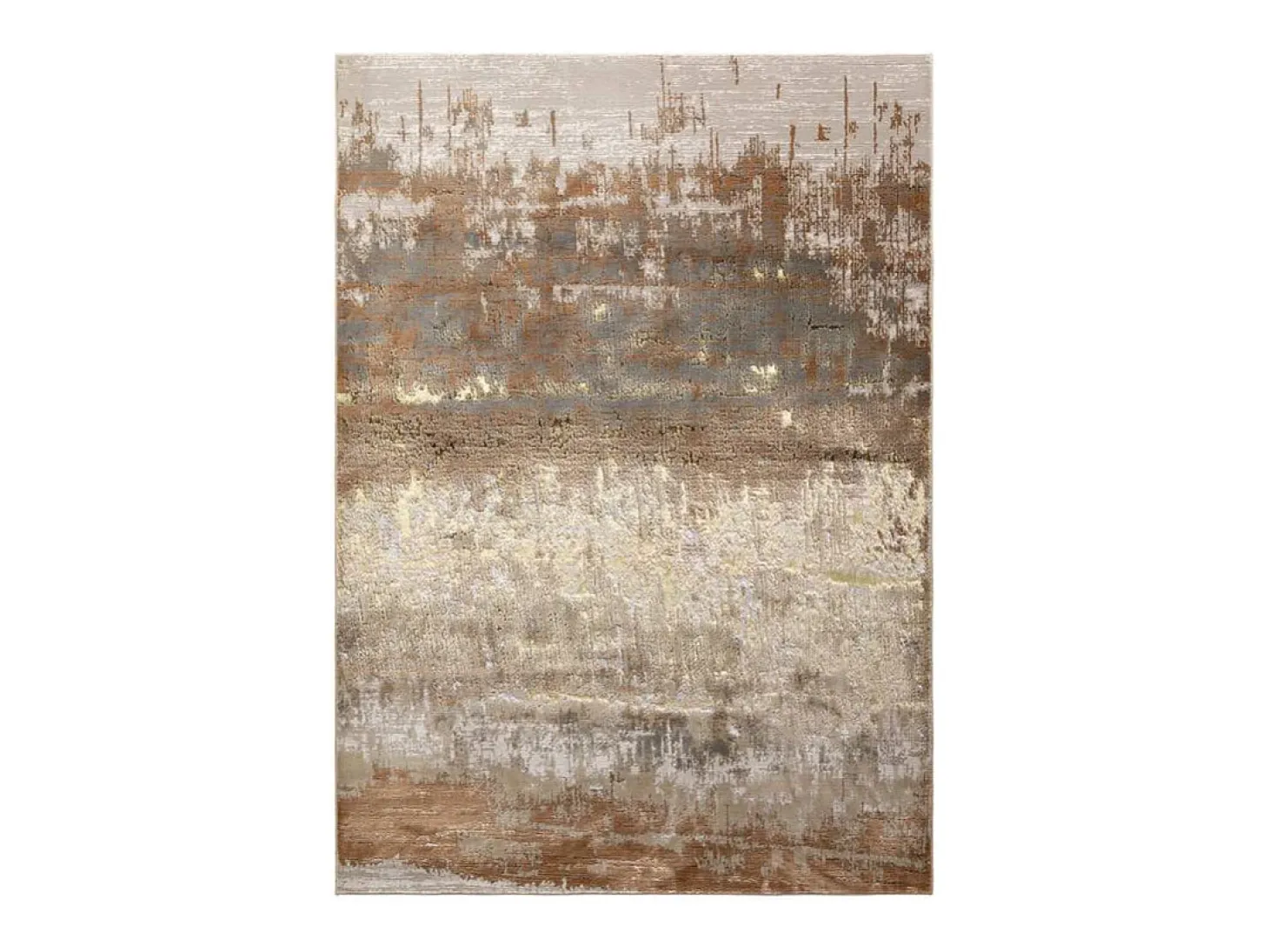 Alfombra abstrata - 160x230cm - dourado, marrom, bege - Aurora Dune
