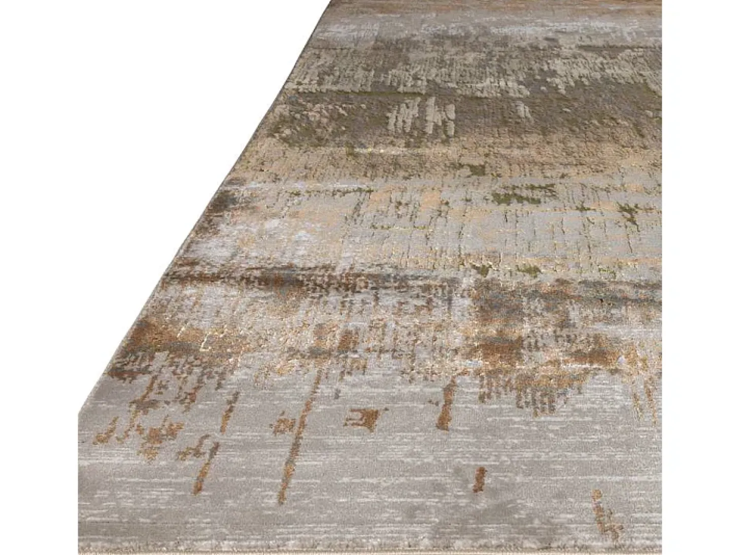 Alfombra abstrata - 120x170cm - dourado, marrom, bege - Aurora Dune