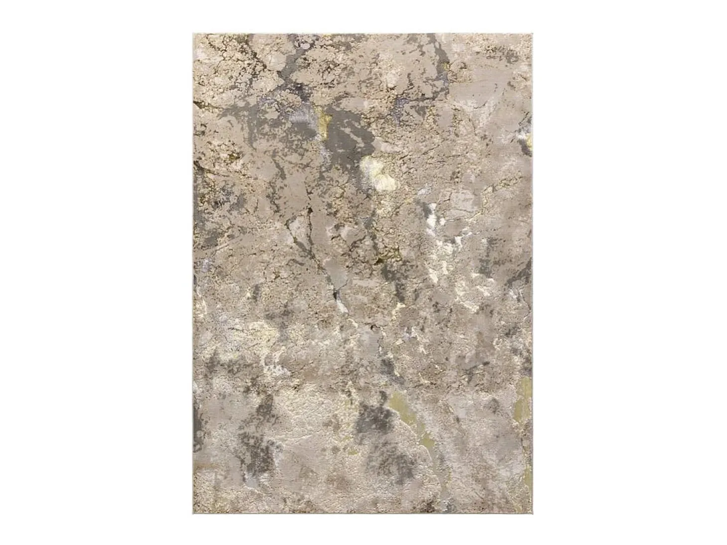 Alfombra abstrata - 120x170cm - dourado, cinza, bege - Aurora Galaxy