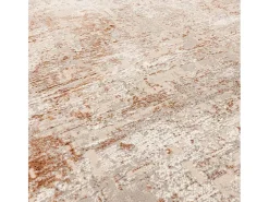 Alfombra abstrata - 200x290cm - laranja, creme - Kuza Border