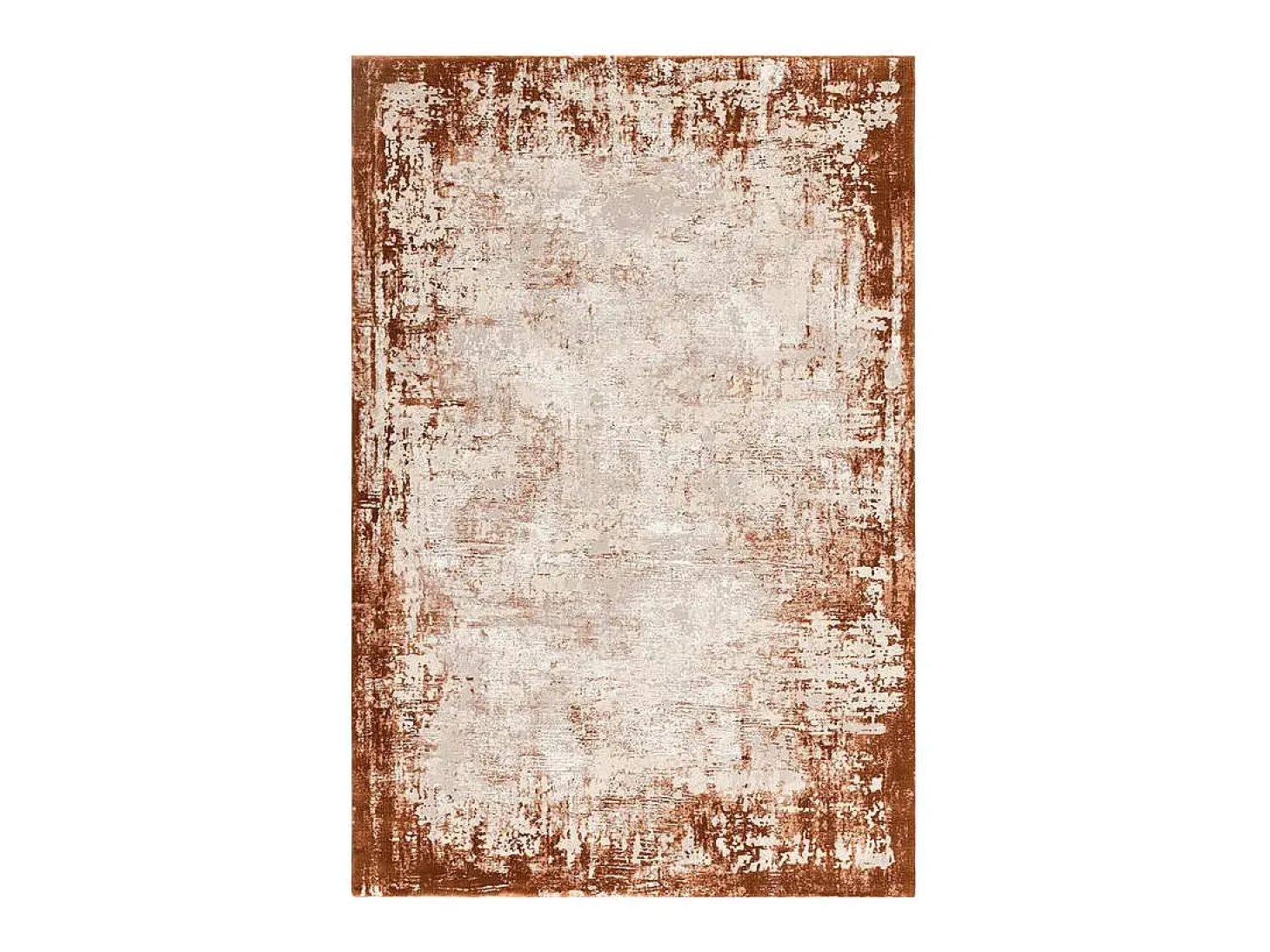 Alfombra abstrata - 120x170cm - laranja, creme - Kuza Border