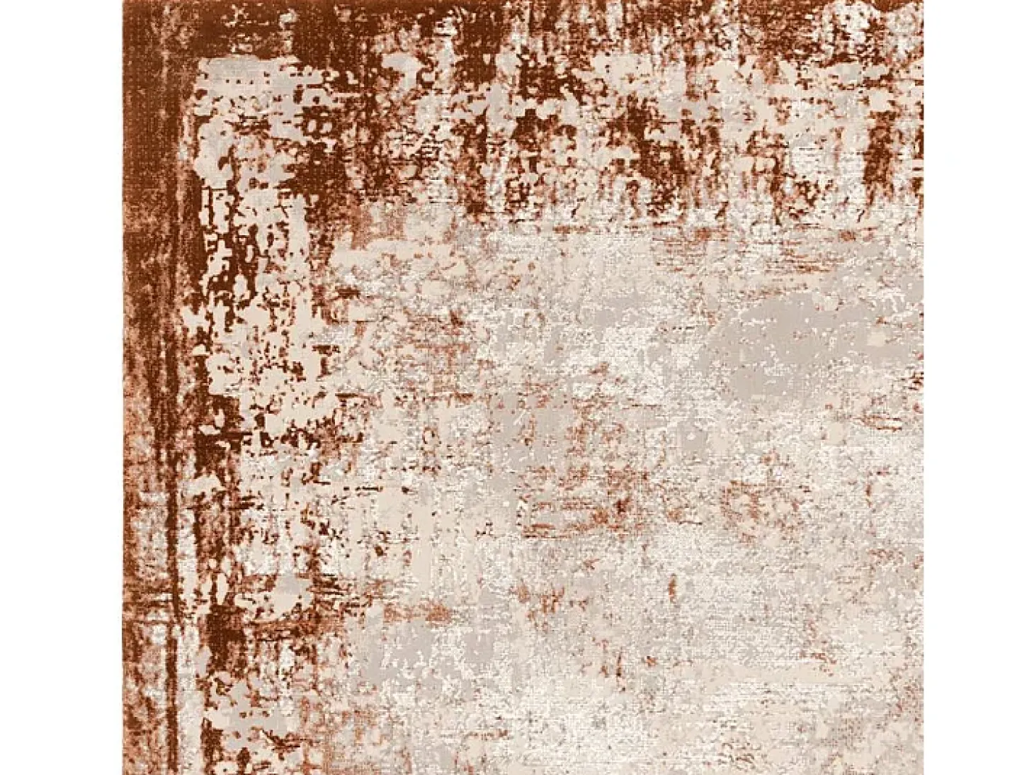 Alfombra abstrata - 120x170cm - laranja, creme - Kuza Border