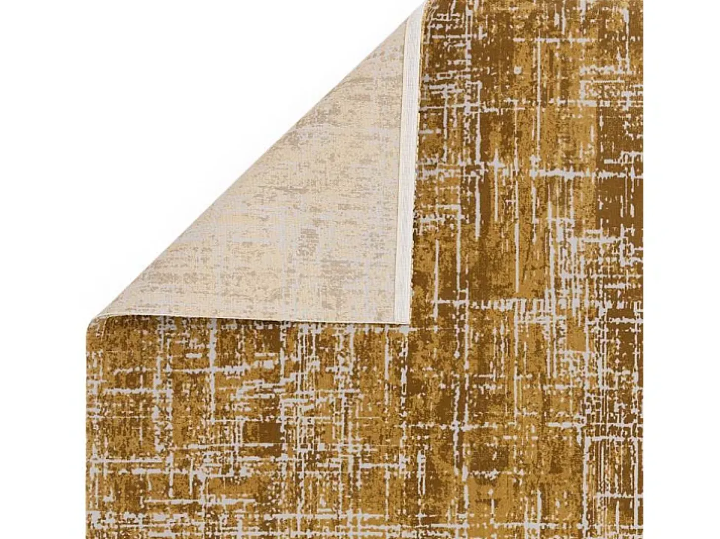 Alfombra abstrata - 160x230cm - ouro - Kuza Abstract