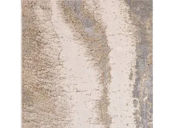 Alfombra abstrata - 160x230cm - ouro, cinza, bege - Aurora Cliff
