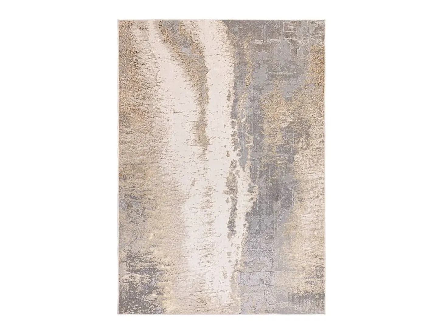 Alfombra abstrata - 160x230cm - ouro, cinza, bege - Aurora Cliff