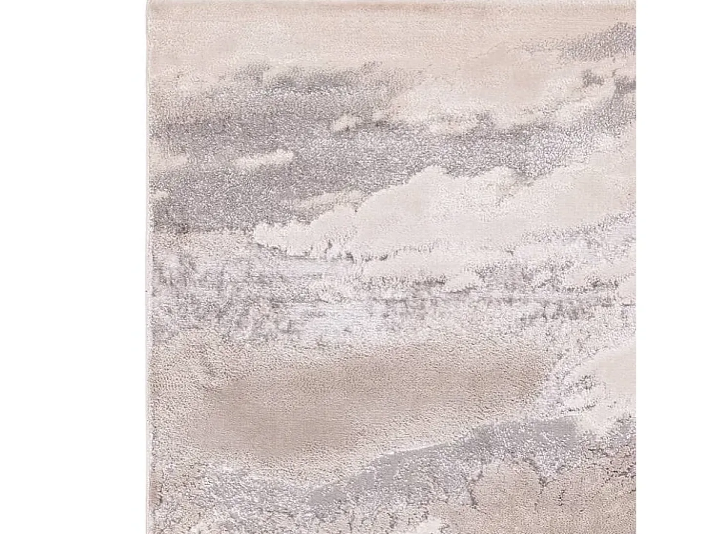 Alfombra abstrata - 120x170cm - prata, creme, cinza - Aurora Cloud