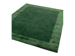 Alfombra feita à mão Alfombra feita à mão de lã e viscose - 160x230cm - Verde - Ascot
