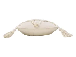 Almofada Decorativa com Pompons "Inca" 30x50cm Bege Estilo Boho Chic