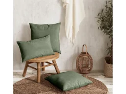 Almofada retangular de veludo verde 50x30 cm - DUNE
