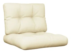 Almofadões de paletes 2 pcs tecido creme PT296475
