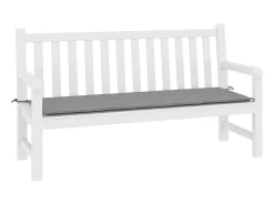 Almofadão p/ banco de jardim 200x50x3 cm tecido cinza PT529268
