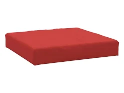 Almofadão p/ móveis de paletes 60x60x8cm tecido oxford vermelho PT452620