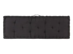Almofadão p/ móveis de paletes algodão 120x40x7 cm preto PT929751