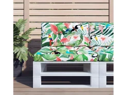 Almofadão para sofá de paletes 80x40x12 cm tecido multicolorido PT554246