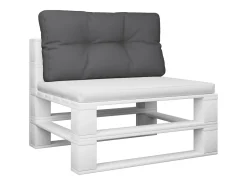 Almofadão para sofá de paletes 80x40x12 cm tecido antracite PT489242