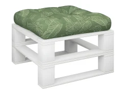 Almofadão para sofá de paletes 60x60x12 cm tecido padrão folhas PT315812