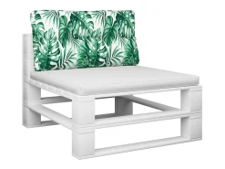 Almofadão para sofá de paletes 70x40x12 cm tecido padrão folhas PT567672