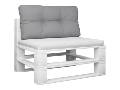 Almofadão para sofá de paletes 80x40x12 cm tecido cinza PT694586