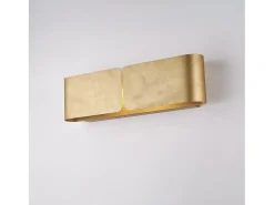 Aplique Abraço com difusor cortado a laser em ferro branco com dec. ouro antigo 2 luzes .45 P.10 BL316-AP2-ORO