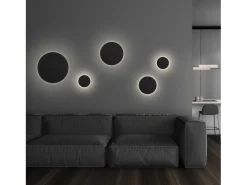 Aplique CIRCULAR estilo moderno e versátil - D.ø40 cm - LED SMD 28W - 3020lm e 3k - alumínio e preto