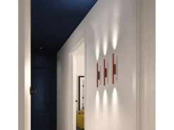 Aplique estilo moderno TANIA - A 40,8 cm - 2x LED SMD 4W - 400lm e 3K- up&down - aço e preto - IP40