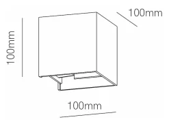 Aplique LED branco IP54 6,8W com aletas ajustáveis ​​4000k
