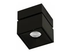 Aplique LED Mini Rubyc Tricolore 7w quadrado preto ajustável