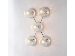 Armonia - Plafon em ferro cromado polido 5 luzes L.62 x 42 - BL285-PL5-CR