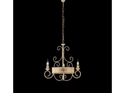Baltimore - Lustre em ferro lacado marfim 3 luzes 113 - Ø54 - BL183-3-AV