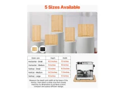 Bandeja Deslizante SucceBuy para Aparelhos de Cozinha, 26,7 x 33 cm, Prato Móvel para Cafeteira, Pequenos Eletrodomésticos de Cozinha, Cor Madeira