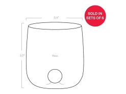 Bilia Tumbler Zafferano conjunto de vidro borossilicato de 6 peças, cor amarelo dourado