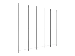 Biombo - Divisória com 5 painéis 250x220 cm tecido branco PT546834