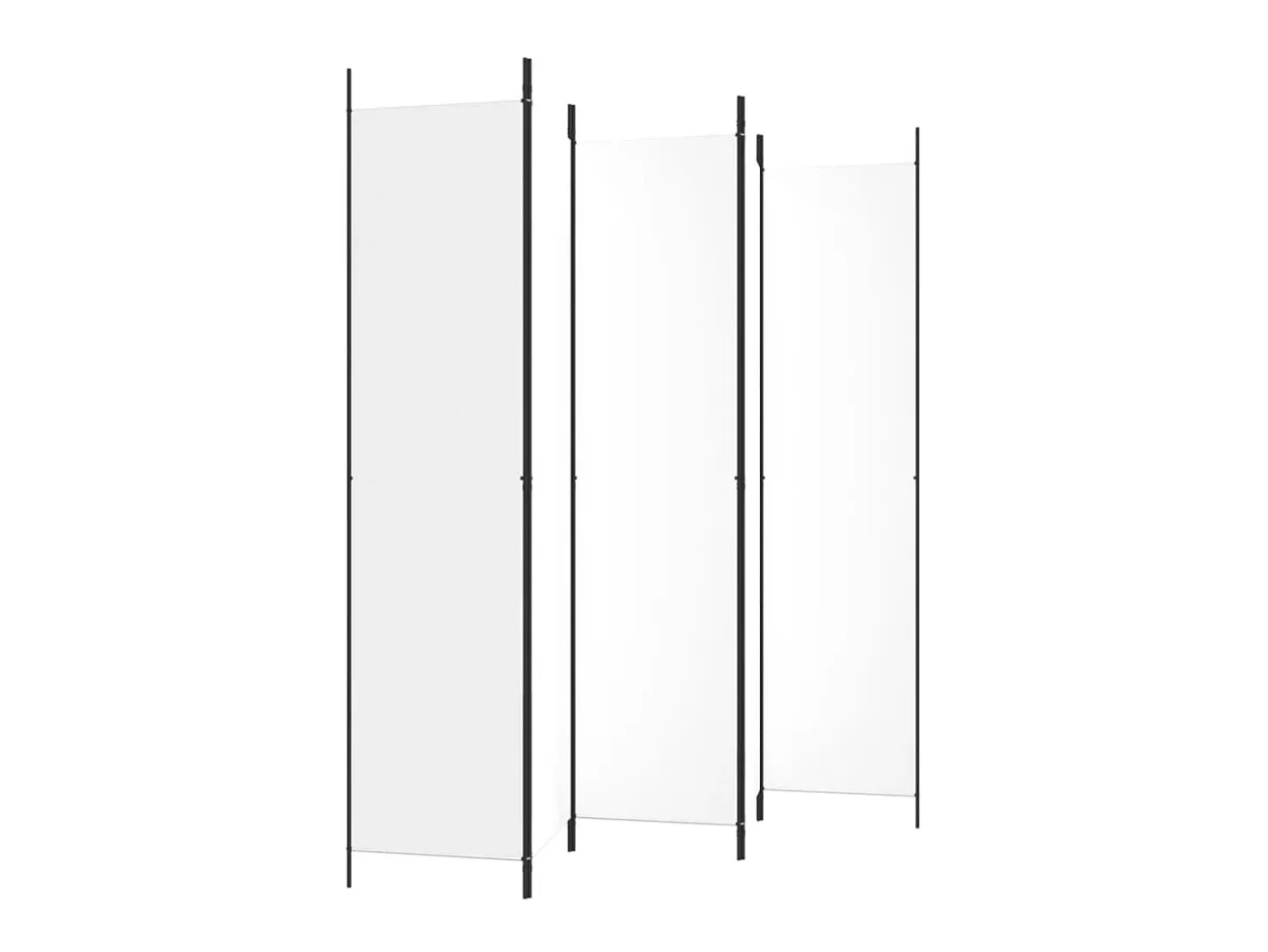 Biombo - Divisória com 5 painéis 250x220 cm tecido branco PT546834