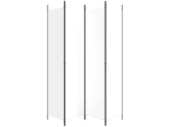Biombo - Divisória com 4 painéis 200x220 cm tecido branco PT147388