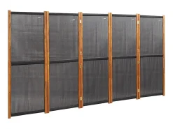 Biombo - Divisória com 5 painéis 350x180 cm preto PT982269