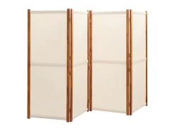 Biombo - Divisória com 4 painéis 280x180 cm branco nata PT689581