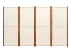 Biombo - Divisória com 4 painéis 280x180 cm branco nata PT689581