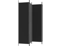 Biombo - Divisória com 4 painéis 200x200 cm tecido preto PT376593