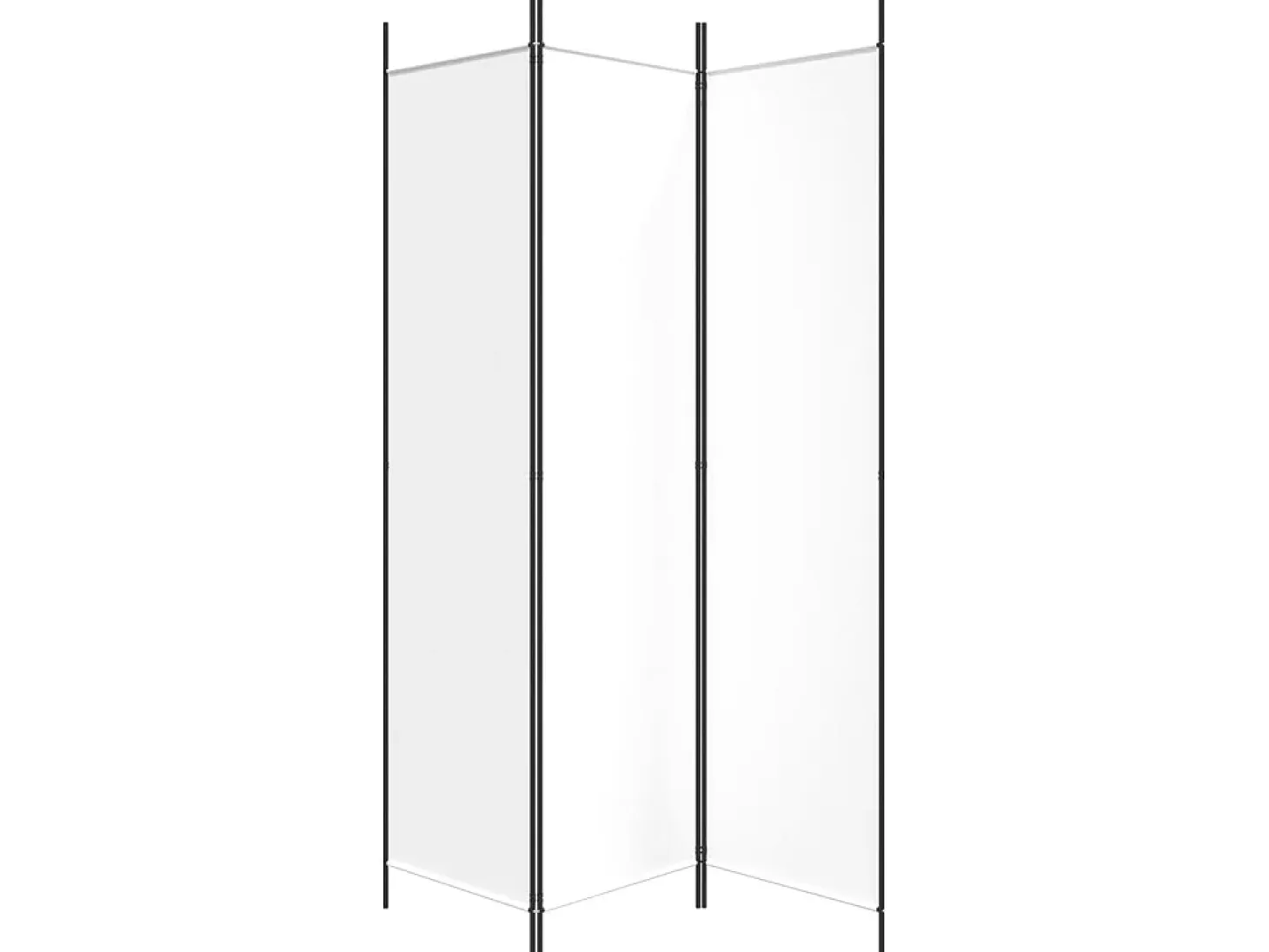 Biombo - Divisória com 3 painéis 150x200 cm tecido branco PT288213